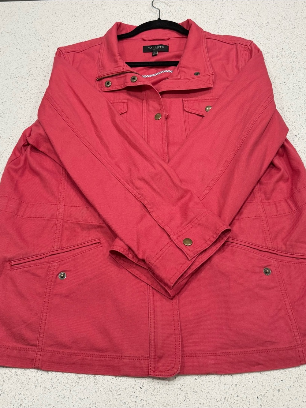 Talbots Women's Raspberry Pink Utility Jacket - Picture 14 of 15